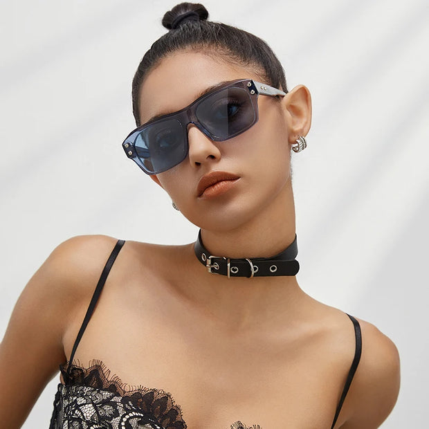 Acetate Square Rectangular Sunglasses