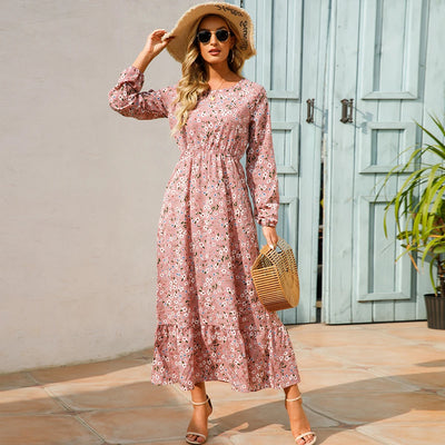 Women Maxi Dress Casual Long Sleeve