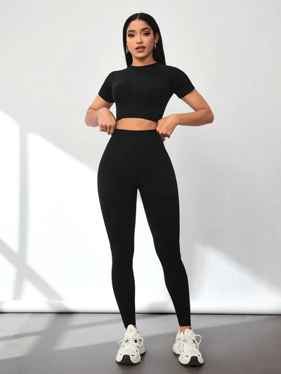 Solid Yoga Women's Tracksuit Set