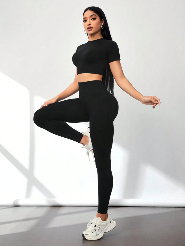 Solid Yoga Women's Tracksuit Set