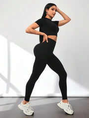 Solid Yoga Women's Tracksuit Set