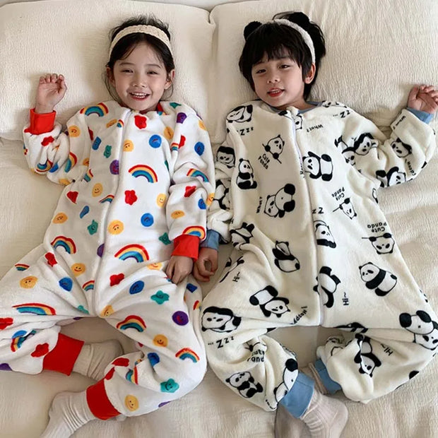 Kids Winter Plush Pajamas Children