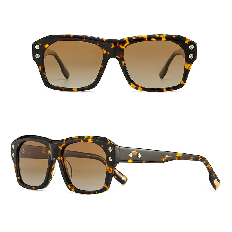 Acetate Square Rectangular Sunglasses
