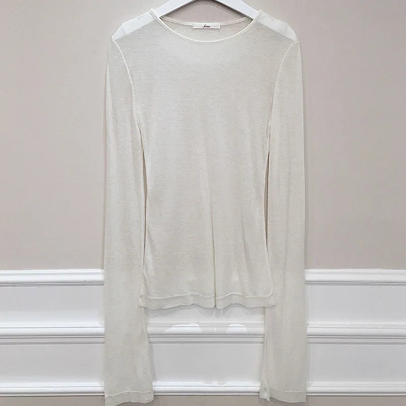 Korean Style Slim Basic Elasticity Tshirt