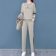 3Pcs Simple Suit Sportswear Round Neck